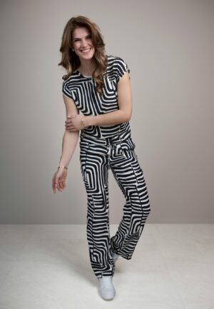 Elvira Casuals Top Betty E2 26-066 T-shirt Korte Mouw 940 African Zebra