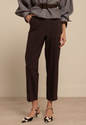 Studio Anneloes Roisin Bonded Trousers 13560 Broek 8700 Espresso