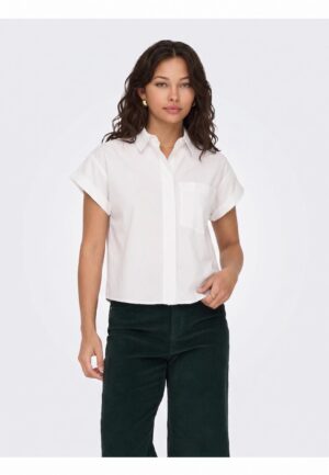Only Onlkeri S/s Fold Shirt Wvn Blouse Bright White