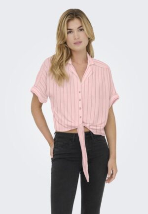 Only Onlpaula Life S/s Tie Shirt Wvn Noos Blouse Romance Rose