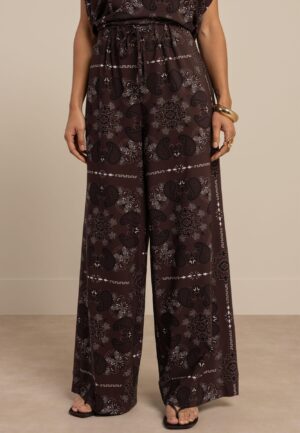 Studio Anneloes Grace Paisley Trousers 13746 Broek 8714 Espresso/kit