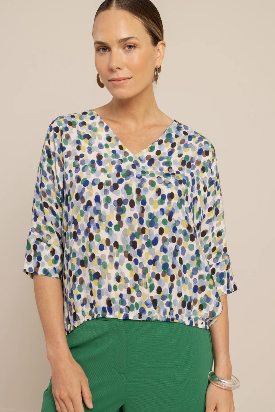 Studio Anneloes Didi Confetti Top 13762 T-shirt Korte Mouw 9997 Multi Color