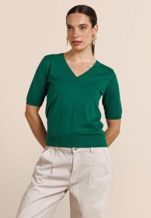 Studio Anneloes Truida Pullover 13768 Trui Korte Mouw 7200 Grass Green