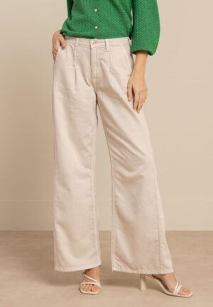 Studio Anneloes Lexie Denim Trousers 13783 Loose Fit 1100 Off White