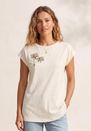 Elvira Casuals T-shirt Isla E3 26-001 T-shirt Korte Mouw 15 Off White