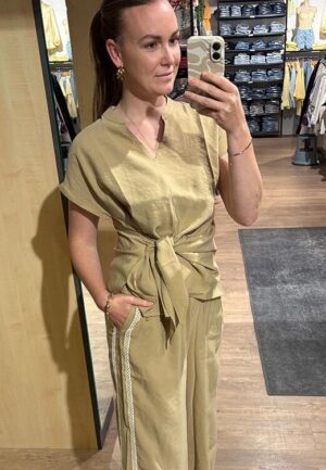 Elvira Casuals Top Diane E3 26-027 T-shirt Korte Mouw 336 Washed Taupe