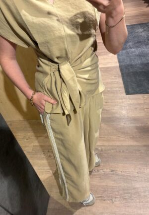 Elvira Casuals Trouser Diane E3 26-028 Broek 336 Washed Taupe