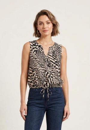 Elvira Casuals Top Anna E3 26-046 T-shirt Korte Mouw 401 Light Feathers