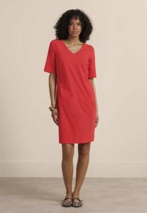 Studio Anneloes Silvie Ssl Dress 14001 Jurk 2800 Coral Red