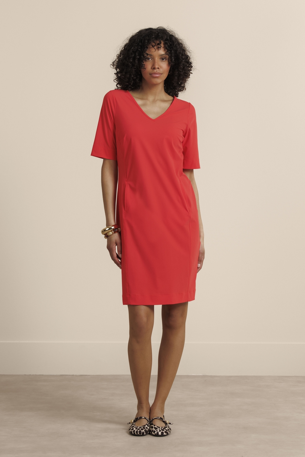 Studio Anneloes Silvie Ssl Dress 14001 Jurk 2800 Coral Red