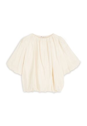 Summum Top Balloon Sleeves Viscose Cotton 2s3442-12370 T-shirt Korte Mouw 122 Ivory
