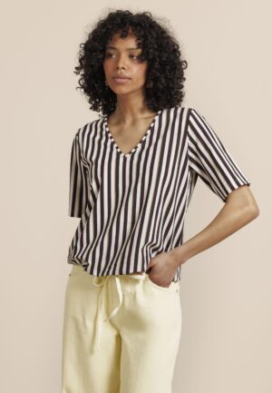 Studio Anneloes Vicky Stripe Shirt 13924 T-shirt Korte Mouw 9997 Multi Color