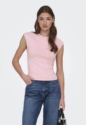 Only Onlmira Capsl Ruching Top Jrs Noos 15367938 T-shirt Korte Mouw 5007929 Romance Rose