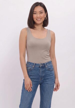 Only Onllone S/l 2-way Top Jrs Tops En Singlets Pumice Stone