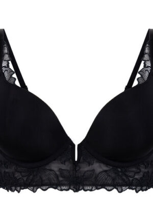 Alternative view of Hunkemöller Voorgevormde longline push-up beugel bh Jemima Zwart
