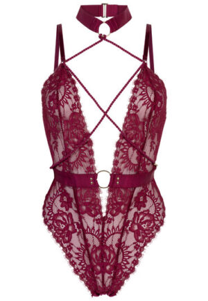 Alternative view of Hunkemöller Private body open kruis Brandy Rood