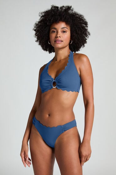 Hunkemöller Rio Bikinibroekje Scallop Blauw