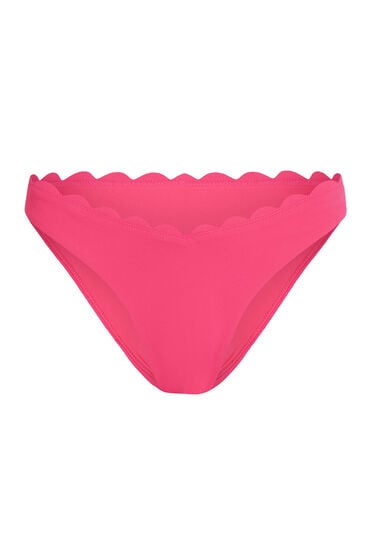 Hunkemöller Hoog uitgesneden Bikinibroekje Scallop Roze