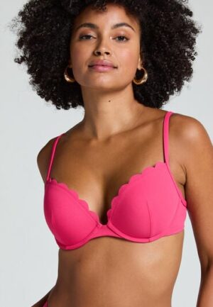 Hunkemöller Voorgevormde push-up beugel bikinitop Scallop Cup A - E Roze