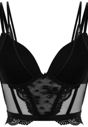 Alternative view of Hunkemöller Voorgevormde longline push-up beugel bh Coco Zwart