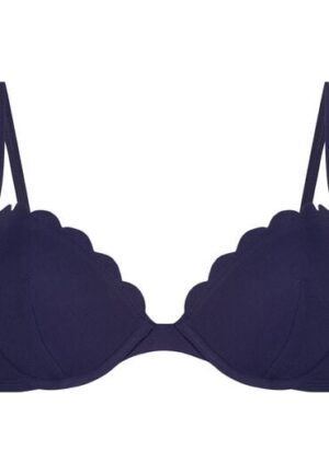 Hunkemöller Voorgevormde beugel bikinitop Scallop Blauw