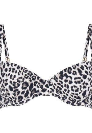 Alternative view of Hunkemöller Voorgevormde Beugel Bikinitop Leopard Zwart