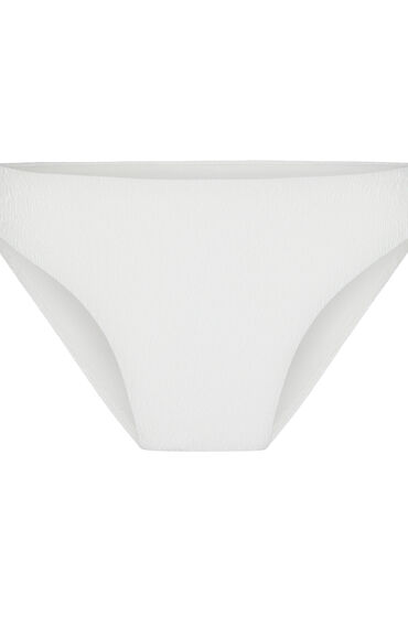 Hunkemöller Hoog Uitgesneden Bikinibroekje Crinkle Wit - Afbeelding 2