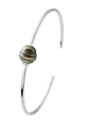 Armband - Zilver 925 - Echte Gecultiveerde Tahitiparel Omgeven 9-10 mm