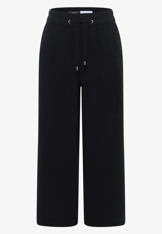 3/4-broek met Wide Leg pijpen van mousseline - Afbeelding 2