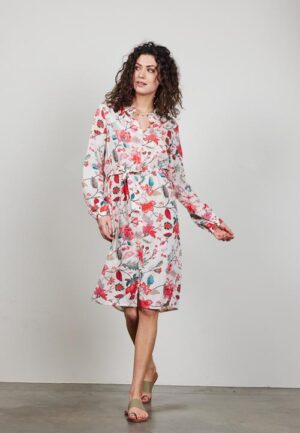 Alternative view of Tunic Precious Offwhite with Indian flower print