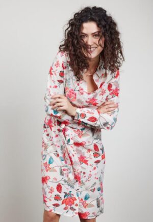 Tunic Precious Offwhite with Indian flower print