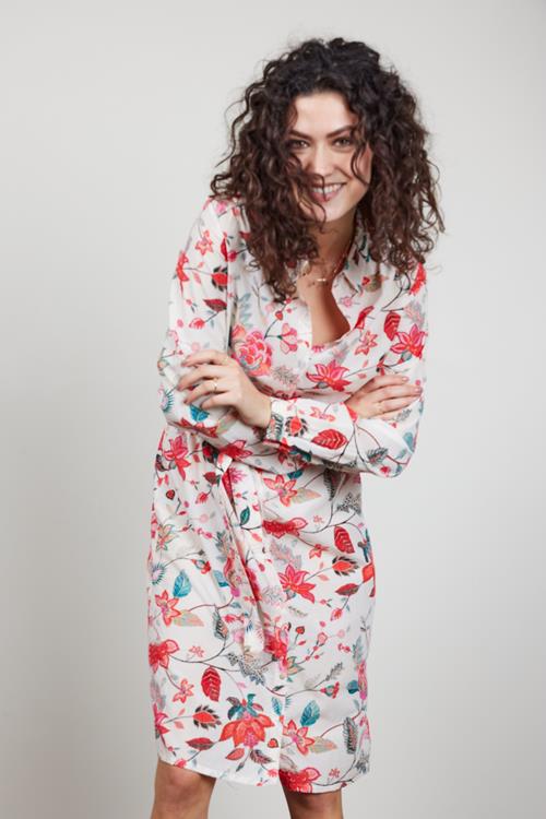 Tunic Precious Offwhite with Indian flower print