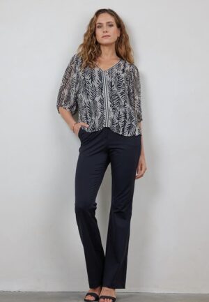 Blouse Sunset Sand Palm leaves print