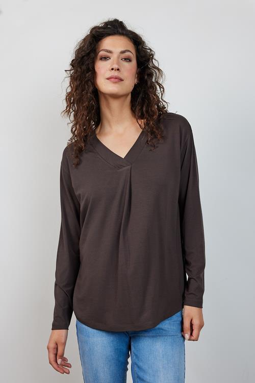 Loose tee Cindy Chocolate brown - Afbeelding 2
