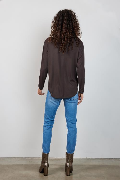 Loose tee Cindy Chocolate brown - Afbeelding 3