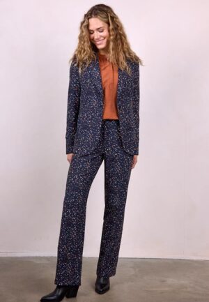 Alternative view of Travel pants Explore print Dark blue Stone print