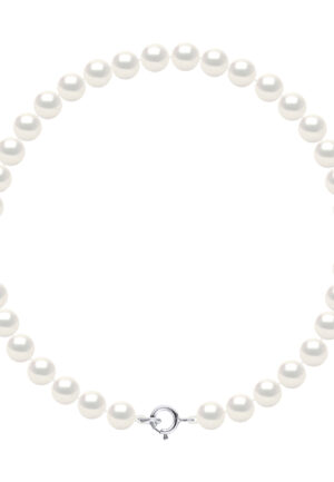 Armband Water Parels Sweet Ronde 5-6mm Wit Wit Goud 18 Karaat "HUWELIJK"