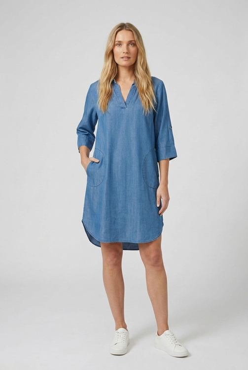 Tunic Vulcano Denim mid blue - Afbeelding 2