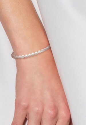 Alternative view of Armband Water Parels Sweet Ronde 4-5mm Wit Geel Goud 18 Karaat