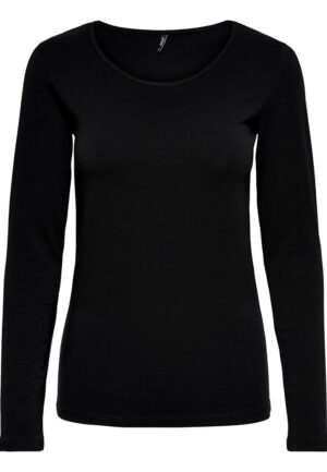 Only 15204712 Onllive Love L/s O-neck Top T-shirt Lange Mouw Black 15204712