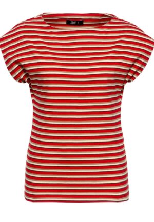 Queen Kerosin Marilyn Striped Shirt Red-S | 20% korting