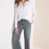7/8 High Waist Wide Legs jeans in Loose Fit