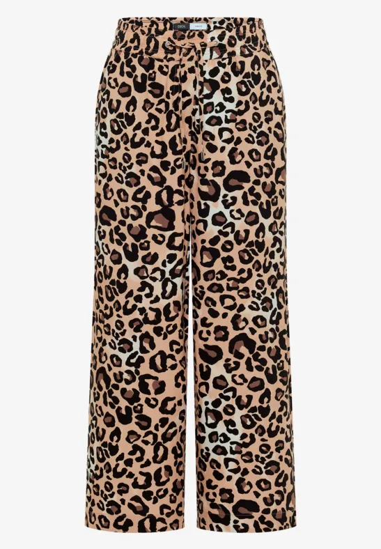 7/8 High Waist broek met Wide Leg en leoprint - Afbeelding 2