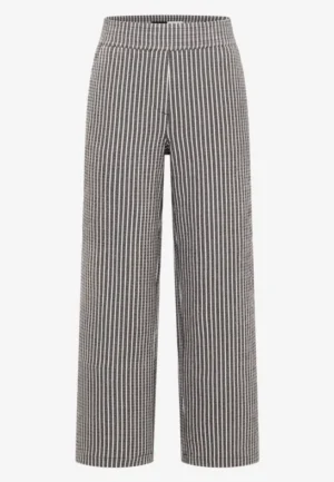 Alternative view of 7/8 Wide Leg broek in seersucker stof
