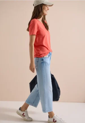 7/8 Wide Leg jeans met gehaakt detail