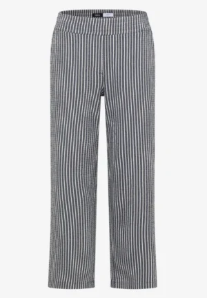 Alternative view of 7/8 Wide Legs broek in seersucker stof