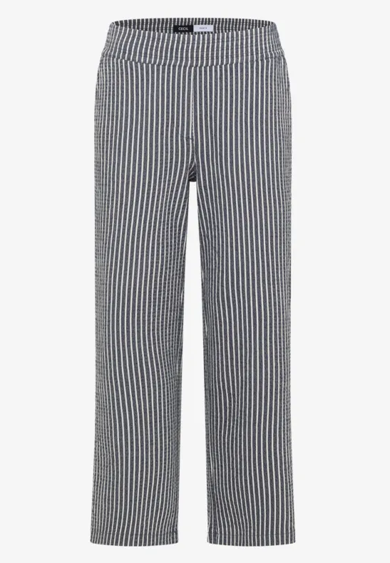 7/8 Wide Legs broek in seersucker stof - Afbeelding 2