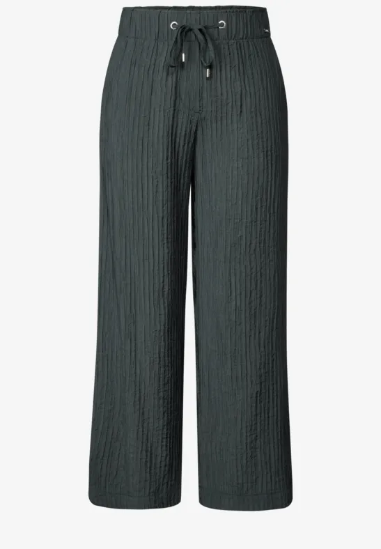 7/8 Wide Legs gestructureerde broek - Afbeelding 2