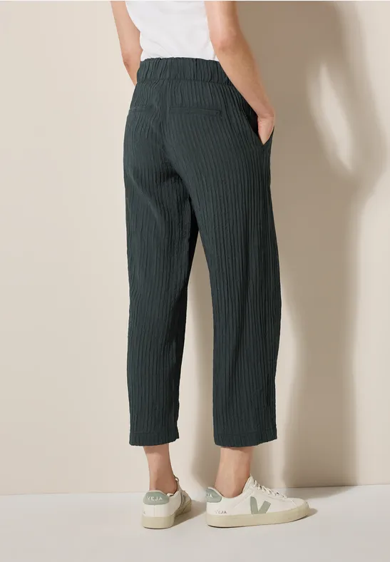 7/8 Wide Legs gestructureerde broek - Afbeelding 3