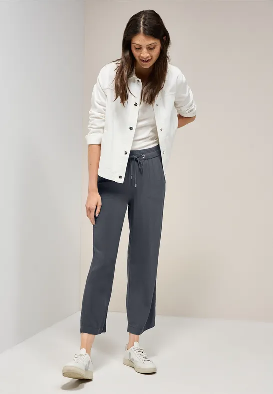7/8 Wide Legs viscose broek